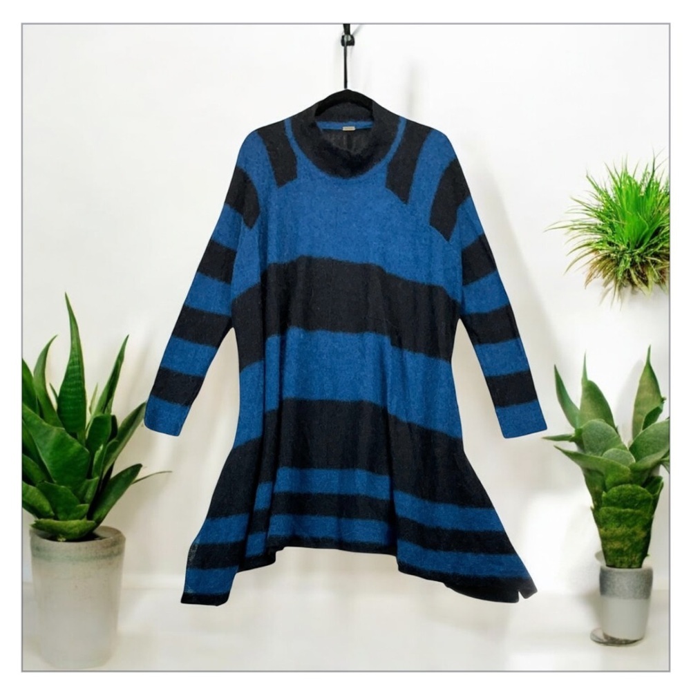 Free People Alpaca Lafayette
Sweater dress  Oversized-SzXs  Like New Black-Blue​ - Picture 6 of 9